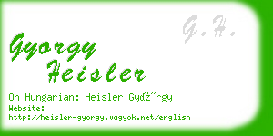 gyorgy heisler business card